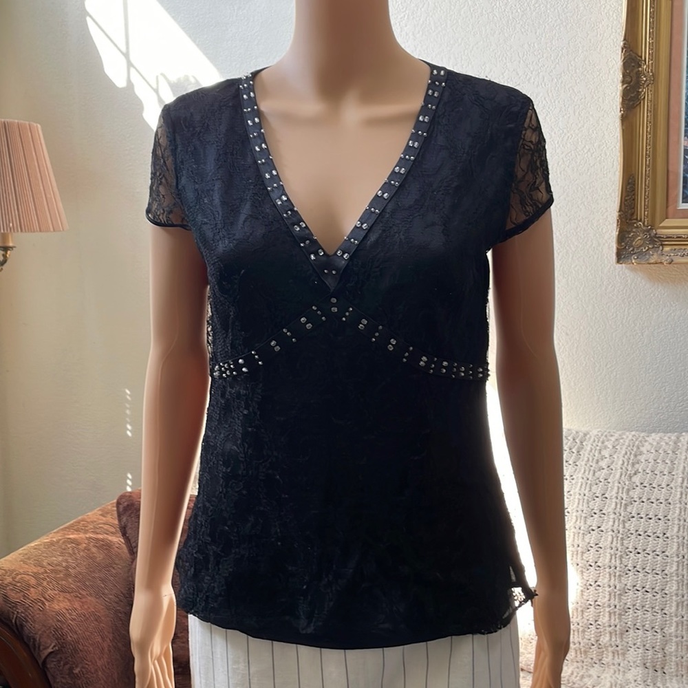 Spenser Jeremy Black Lace Top